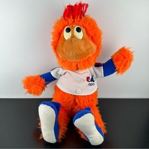 Vintage Montreal Expos Youppi Mascot Plush Stuffed Animal 22” Baseball Jersey